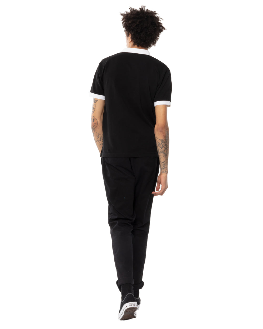 Two-Tone Short Sleeve Polo