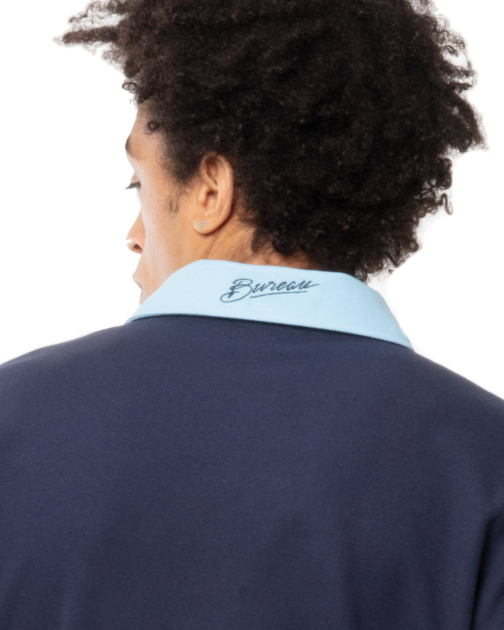 Two-Tone Long Sleeve Script Polo