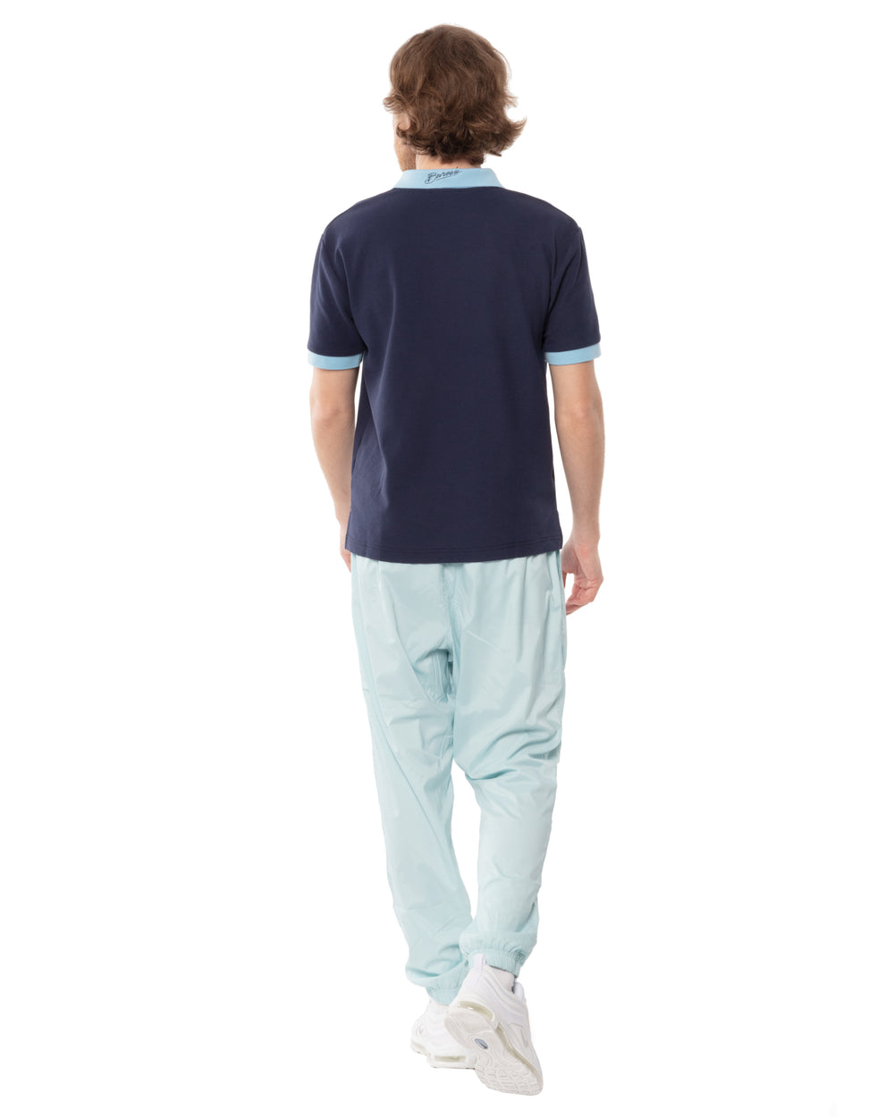 Two-Tone Short Sleeve Script Polo