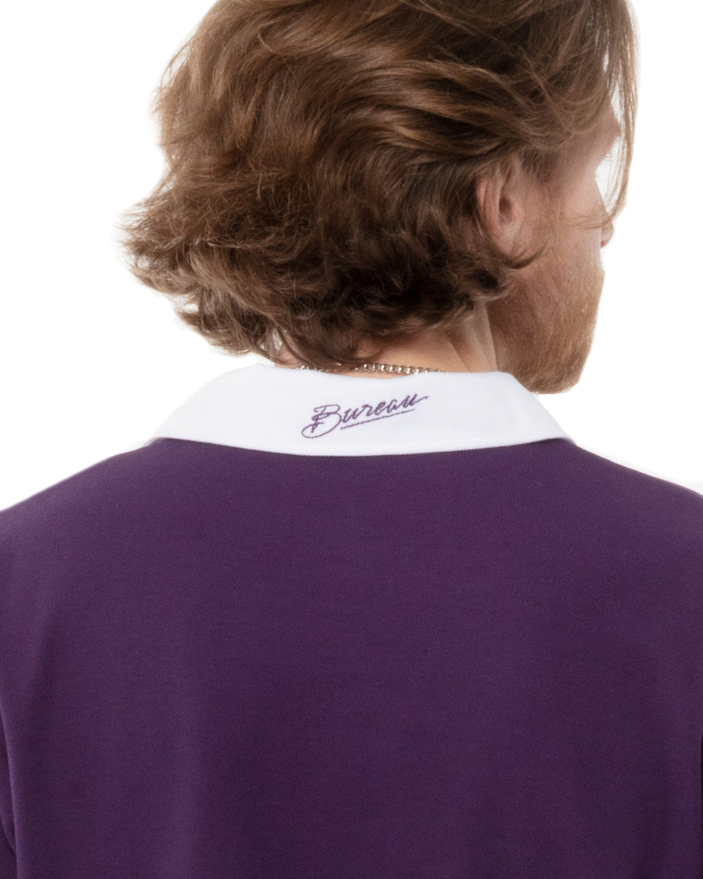 Two-Tone Long Sleeve Script Polo