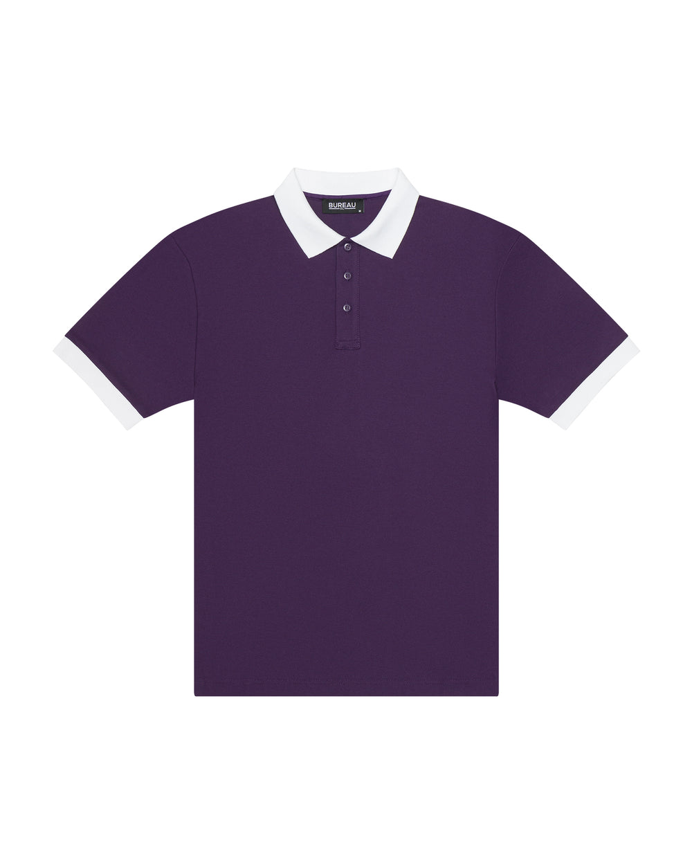 Two-Tone Short Sleeve Script Polo
