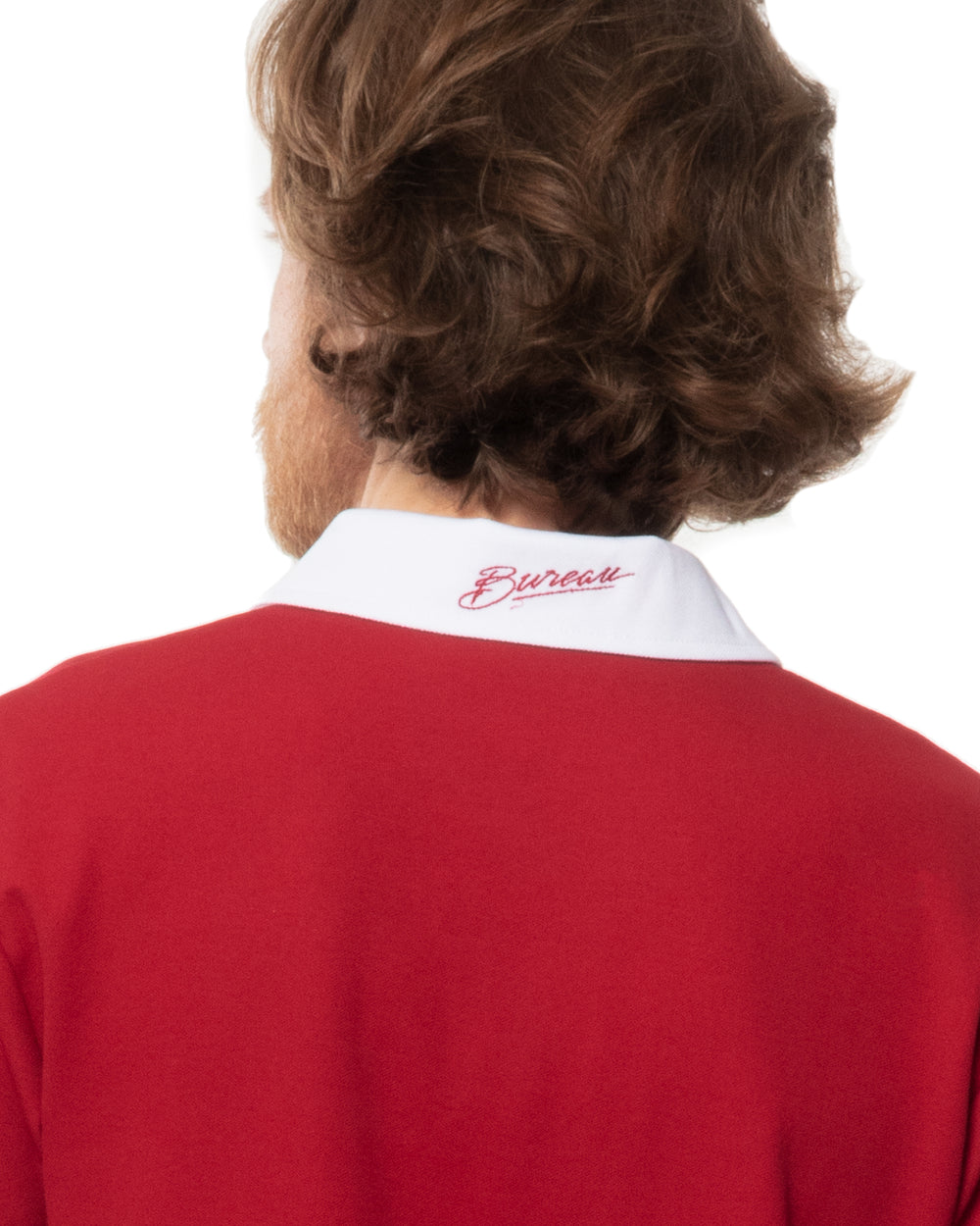 Two-Tone Long Sleeve Script Polo